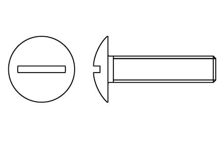 HX 10007 - Slotted mushroom screw