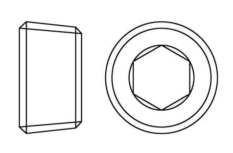 DIN 906 - Hexagon socket pipe plugs, conical thread