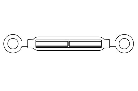 SIM 1480-A - Tensor, ojo - ojo, similar DIN 1480