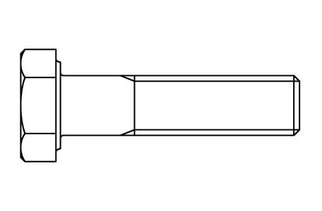 DIN 931 - Tornillo hexagonal, rosca parcial