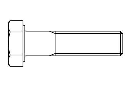 DIN 931 - Tornillo hexagonal, UNC, rosca parcial
