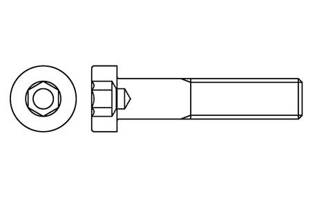 DIN 6912 - Hexagon socket screws, pilot recess