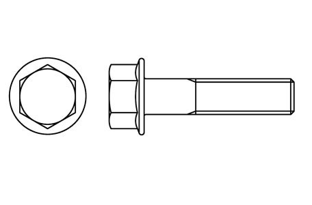 DIN 6921 - Flanged hexagon bolts w/o serration