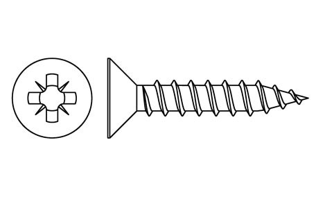 DIN 7505-A - Tornillo rosca madera