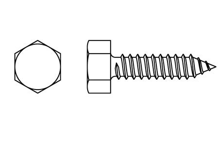 DIN 7976 - Tornillo hexagonal rosca chapa