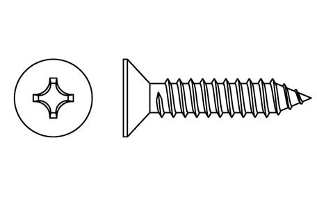 Tornillo Roscachapa Cabeza Avellanada Phillips Zincado