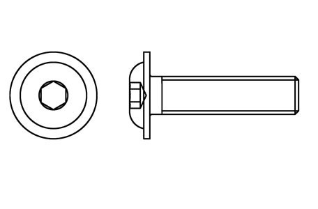 ISO 7380-2 - Hexagon socket screws with flange