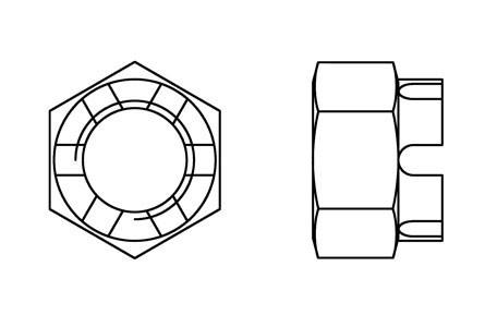 DIN 935 - Hexagon castle nuts