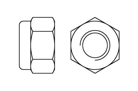 DIN 985 - Prevailing torque nuts, UNC 