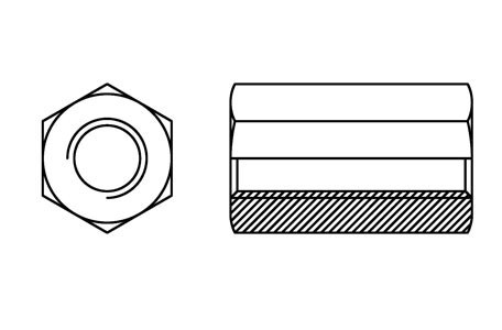 HX 10044 - Tuerca de conexión hexagonal