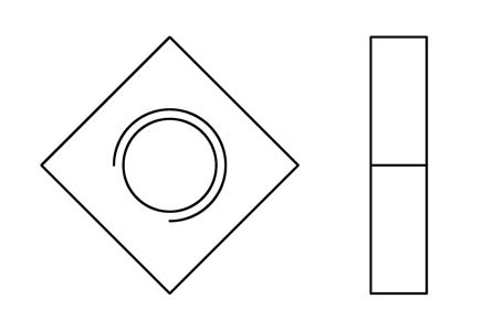 DIN 562 - Square thin nuts