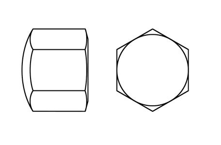 DIN 917 - Hexagon cap nuts