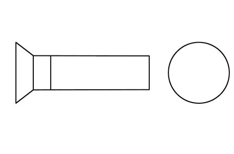 DIN 661 - Remache cabeza avellanada