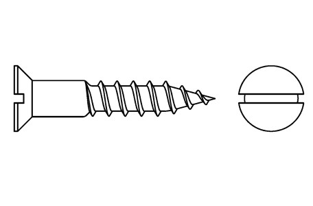 DIN 97 - Slotted wood screws