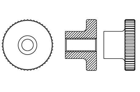 DIN 466 - Knurled thumb nuts