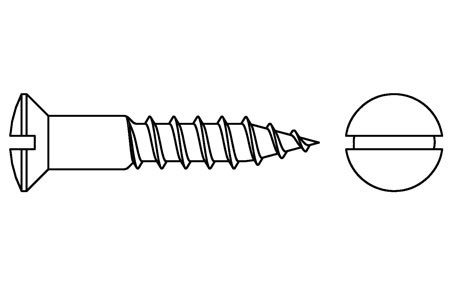 DIN 95 - Tornillo madera ranurado