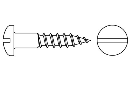 DIN 96 - Slotted wood screws
