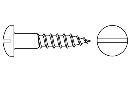 DIN 96 - Tornillo madera ranurado