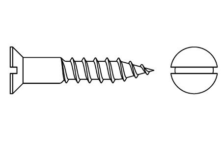 DIN 97 - Tornillo madera ranurado