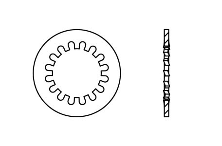 DIN 6797-J - Arandela dentada