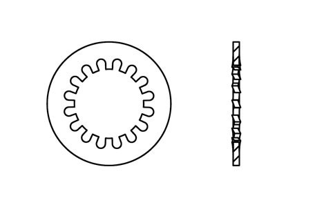 DIN 6797-J - Arandela dentada