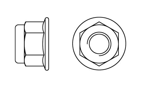 DIN 6926 - Flanged prevailing torque nuts