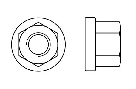 DIN 6331 - Hexagon nuts 1,5 d with collar