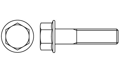 DIN 6921 - Flanged hexagon bolts with serration