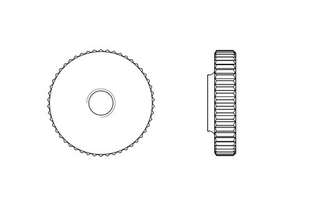 DIN 467 - Knurled thumb nuts