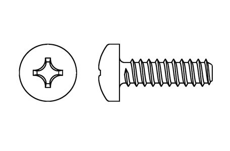 DIN 7981 - Self tapping screws, form F