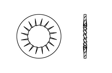 DIN 6798-J - Arandela dentada