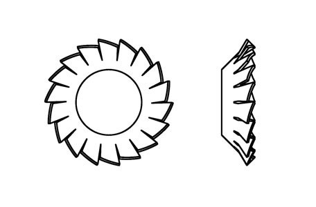 DIN 6798-V - Serrated lock washers